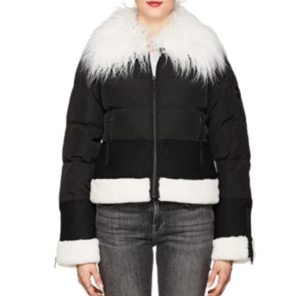 William Rast Faux Fur Trim Puffer Jacket